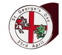 StGeorge's day pin badge 23rd April round England pin badge