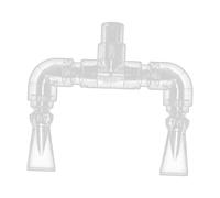 Stgfyxgs Aquarium Water Return System Kit with Adjustable Outlet Nozzle, Easy to Install Acrylic for Control, Adapt, Inner Dia. 25mm