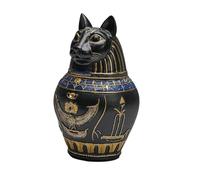 Stgfyxgs Bastet Pet Urn, Cat, Jar, Statue, Ancient Egyptian Container, Ash Storage Jar for Small Animals,