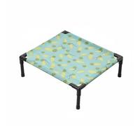 Stgfyxgs Cat Bed Raised Cot Elevated Pet Couch Breathable Oxford Cloth Sturdy PVC Frame Suitable for Outdoor Camping Indoor Relaxation Travel, Large, Lime