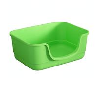 Stgfyxgs Cat Litter Tray Large High Sided Litter Pan Semi Enclosed Cat Toilet With Containment Walls PP Material Ventilated Maintenance suitable for apartments homes pet areas, Green