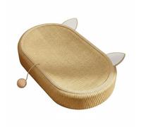 Stgfyxgs Cat Sisal Scratcher Lounger Nonslip Stability Concave Modeling Dangling Toy Suitable for Pet Supplies Relaxation, Cat Ear