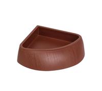 Stgfyxgs Decorative And Anti-tip Corner Bowl for Reptiles, Ideal for Frogs, Geckos, Turtles And Snakes. Space Saving, red brown