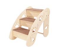 Stgfyxgs Dog Ladder, Compact And Non-slip Wooden Ladder, Sturdy And Practical for Indoor Use, Ideal for The Sofa, Car Or The, 3 Step