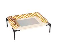 Stgfyxgs Elevated Outdoor Dog Bed, Washable, Breathable And with Cushion, Ideal for Camping, U Shape Large