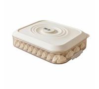 Stgfyxgs Freezer Storage Container Dumpling Box Food Container Refrigerator Organizer Meal Prep Bin With Tight Lid Date Nonstick PP Stackable Suitable for home kitchens small fridges rental homes