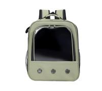 Stgfyxgs Industrial Carrier Pet Backpack Carrier Cat Backpack Bag With Clear Panel Easy Access Zipper Vent Mesh Triple Air Holes Cushioned Carry Straps PVC, Green