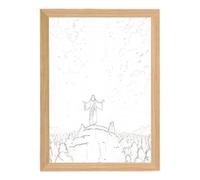 Stgfyxgs Jesus Lamp, Frame, Desk Decor, Inspirational Christian Art Painting Lamp for Easter, Office, Living Room, Style B