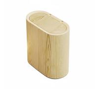 Stgfyxgs Kitchen Trash Can Double-Layer Wastebasket Compact Garbage Bin Small Portable Waste Container for Concealed Trash Bag Placement Suitable for Home Office Bedroom, Wood, 0918