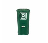 Stgfyxgs Miniature Trash Can Model Bin Diorama Accessory Resin Container With Build And Fine Texture suitable for street scenes architectural models sand table, Green