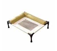 Stgfyxgs Pet Bed Elevated Cot Lounger With Mesh Removable Cover And Reliable Iron Frame For Cats And Small Dogs suitable for living rooms cozy corners indoor lounging, Bean Green, Large 82 62 23cm