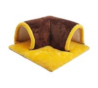 Stgfyxgs Pet Tunnel for Small Animals - Cozy Retreat for Cats And, Coffee Color
