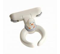Stgfyxgs Screwless Bath Support with Suction Cups | Curved Curved Front Front Hoop, Compact Hinged Construction, Wall-Mounted Bath Rack, for Infant Bathing, washroom, Infants, Gray, Penguin
