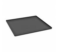 Stgfyxgs Silicone Pad Non-Slip Mat Waterproof Rubber Tray Heat Resistant Surface Raised Edge Flexible Easy Clean Suitable for Kitchen Appliances Home Workshop Garage Pet Feeding, Black Glossy