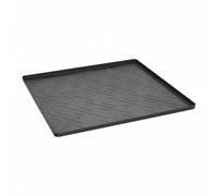 Stgfyxgs Silicone Pad Non-Slip Mat Waterproof Rubber Tray Heat Resistant Surface Raised Edge Flexible Easy Clean Suitable for Kitchen Appliances Home Workshop Garage Pet Feeding, Black