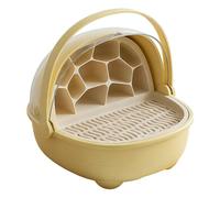 Stgfyxgs Silkworm Breeding Box, Reptile Breeding Container, Transparent Carrying Handle, Breeding Container, Animal Habitat Cage, Yellow