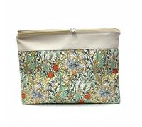 Stgfyxgs Storage Container Clothes Organizer Box Bin with Rigid Steel Frame Thickened Water Resistant Dust Resistant Fold Flat Body with Suitable for Seasonal, Lily Pattern