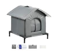 Stgfyxgs Summer Cooling Cat House, Versatile Kitten Shelter with Ice Packs, Reusable Cave Bed, Stray Cat House for, S