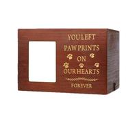 Stgfyxgs Wooden Pet Cremation Urn, Keepsake Box, Sympathy Gift with Photo Frame, Funeral Urn for Your Puppy