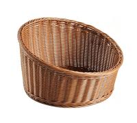 Stgfyxgs Woven Resting Pad Oval Pet Bed Animal Furniture Lounge Basket Pet Mat Solid PE Material Suitable for Indoor Home Decoration, Brown, Extra Large Bottom 37.5 15.5/24CM