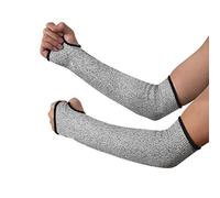 STGOOD Cut Resistant Sleeves with Thumb Hole, Level 5 Protection, Slash Resistant Safety Protective Arm Sleeves Grey