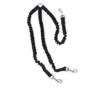 STGOOD Heavy Duty Sturdy 3 Way Nylon No Tangle Dog Pet Coupler Leash Reflective, Adjustable No Pull Elastic Three Way Dog Trainnig Coupler Black (For Three Dogs)