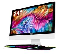 STGsivir All-in-one PC Desktop Computer, 24" FHD Display, Core i7 up to 3.9 GHz, 16GB RAM, 1TB SSD, WiFi, Bluetooth 5.0, Windows11P64, White, for Office & Entertainment