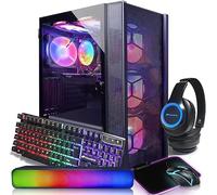 STGsivir Gaming PC Desktop Computer Tower,GeForce RTX 3050 6GB GDDR6,Ryzen 7 up to 4.6Ghz,16G DDR4,1T SSD,WIFI 6,BT5.0,RGB Fan x3,Windows11 PRO
