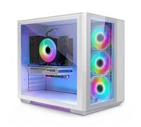 STGsivir Gaming PC, Gaming Computer Desktop Tower, AMD Ryzen 5 5500 up to 4.2GHz, Nvidia GeForce RTX 3050 6GB GDDR6, 32GB DDR4 RAM, 1TB SSD, WIFI 6, BT5.0, RGB Fan x3, Windows11 Pro