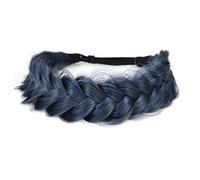 STHEJFB Braided Headband 2 Strands Messy Classic Chunky Braided Elastic Stretchy High Quality Synthetic Braided Headband Women Girls Bohemian Style 65g