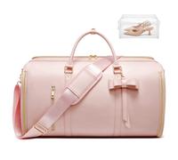 STHMEOOHT Garment Bags for Travel, Convertible Suit Travel Bag for Women, Pink, Women