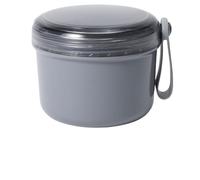 STHOYN Denture Cleaning Case Partial Elderly Adult False Teeth Container, Denture Soaking Container Leak Proof Soaking Teeth Box(Grey,B)