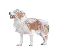 STHOYN Dog Raincoat Windbreaker Rain/Water Rain Coat For Dogs Dog Rain Jacket Hooded Jackets Rain Coat For Dogs(White,M)