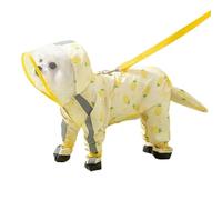 STHOYN Dog Raincoat Windbreaker Resistant Dog Rain Jacket For Small Dogs Durable Rain Coat For Dogs(Yellow,S)