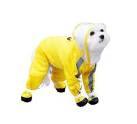 STHOYN Rain Jacket Dog Raincoat Hooded Windbreaker Dog Rain Jacket Raincoat Rain/Water Windproof For Small Rain Coat For Dogs Durable(Yellow,M)