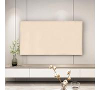 STHOYN Solid Color Tv Cover, Elastic Universal Protective Decorative Tv Cover, Wall Mounted Desktop Dustproof Tv Dust Cover(Beige,55-65inches)