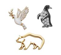 Sthveidir 3 Pack Floating Charms for Lockets, Eye Cloverleaf Peace Dove Moon Cat Paw Cherry Charms, Mini DIY Jewelry Accessories(A7)