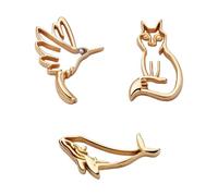 Sthveidir 3 Pack Floating Charms for Lockets, Eye Cloverleaf Peace Dove Moon Cat Paw Cherry Charms, Mini DIY Jewelry Accessories(A8)