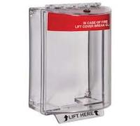 STI Universal Cover - Surface Mount with Sounder, Activate FIRE Alarm Label (STI-13120FR)