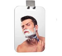 Stianiiie Anti-Fog Mirror, Large Size: 9.84" L x 7.09" W, High-Definition Bathroom Fogless Shower Mirror, Frameless, Impact Resistance Bathroom Wall Hanging Shower Accessories, Safe & Durable