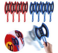 Stiatu Bristle Target Throwing Axe - 8 Piece Plastic Axe with 4 Blue Plastic Throwing Axes, 4 Red Plastic Throwing Axes