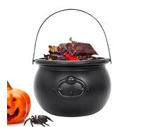 Stibtmr Black Witch's Cauldron Large Decorative Cauldron for Sweets Cauldron Halloween Bowl for Sweets Witches Candy Jar for Small Toys 19.5 x 15.8 x 13.5 cm