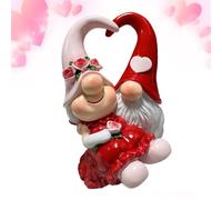 Stibtmr Miniature Gnome Figure, Decorative Collectable, Decoration for Valentine's Day with Gnomes, for Living Room, Desk, Children's Room, Bedside Table