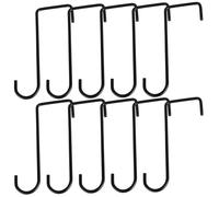 Stibzeup 10Pcs Fence Hooks 6 Inch Heavy Duty Sturdy Creative Iron Fence Hooks for Hanging Plants Indoor and Outdoor