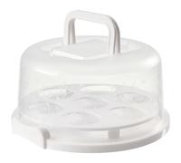 Stibzeup Cake Carrier with Lid and Handle 10" Portable Cake Carrier with Transparent Lid Washable Reusable Round Container for Cupcake, Pie, Dessert with and Handle, C