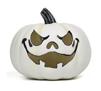 Stibzeup Halloween Pumpkin Lantern, 9 inch Realistic Light up Pumpkin, Hollow-out Plastic Pumpkins with Faces, Pumpkin Decorations for Halloween Tabletop Decor Indoor Outdoor