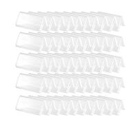 Stibzeup Mini Acrylic Sign Holder Clear Tag Label Display Stand Small Name Card Rack 50PCS 4x2cm Mini Sign Holder, Acrylic Display Stand, Small Name Card Rack, Tag Label, Transparent