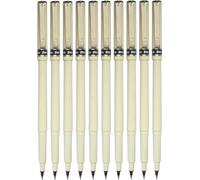STIC HF-820 Fineliner Pens, BLACK, 0.5mm Fine Point, Pack of 10, Draw Write Mark Sketch Colour, Precision Writing, Fine Line Pens, iZOFAX Black Ball Pen