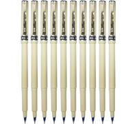 STIC HF-820 Fineliner Pens, BLUE, 0.5mm Fine Point, Pack of 10, Draw Write Mark Sketch Colour, Precision Writing, Fine Line Pens, iZOFAX Black Ball Pen