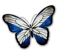 Sticar-it Ltd Beautiful Butterfly Scotland Scottish Saltire Flag Vinyl Car Sticker Decal Small 130x90mm approx.